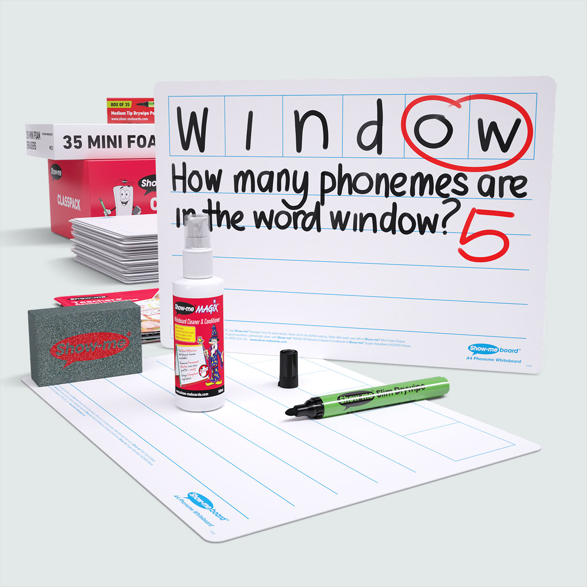 A4 6-Frame Phoneme Whiteboards