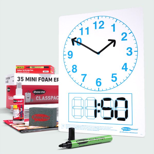 A4 Clock Face Whiteboards