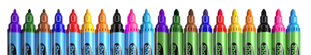 Colourful Show-me whiteboard markers