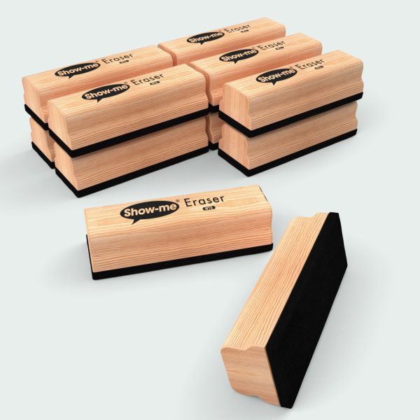 Wooden-Handled Erasers, Teacher Size, Pack of 12