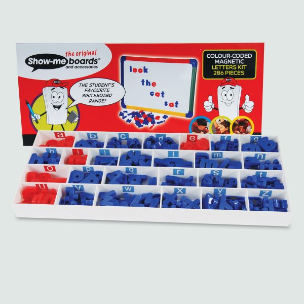 Colour-Coded Magnetic Lowercase Letters, Tray of 286