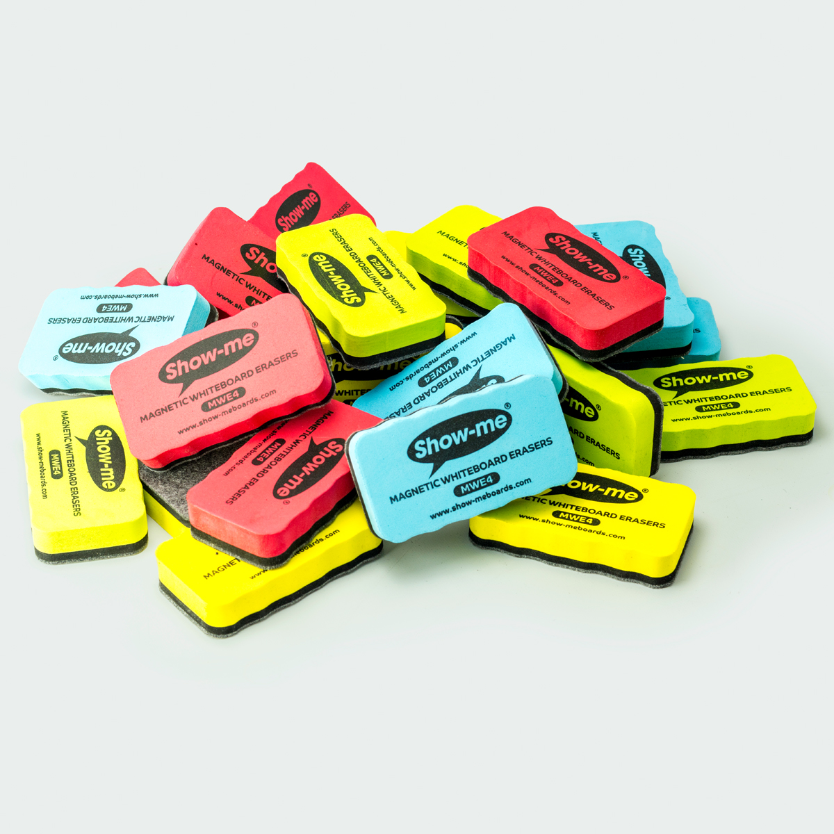 Magnetic Whiteboard Erasers, Assorted Colours