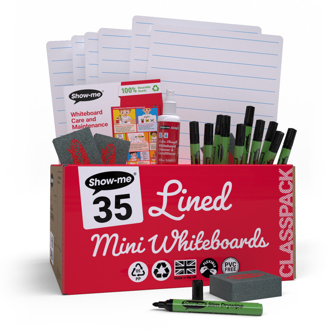 A4 Lined Mini Whiteboards