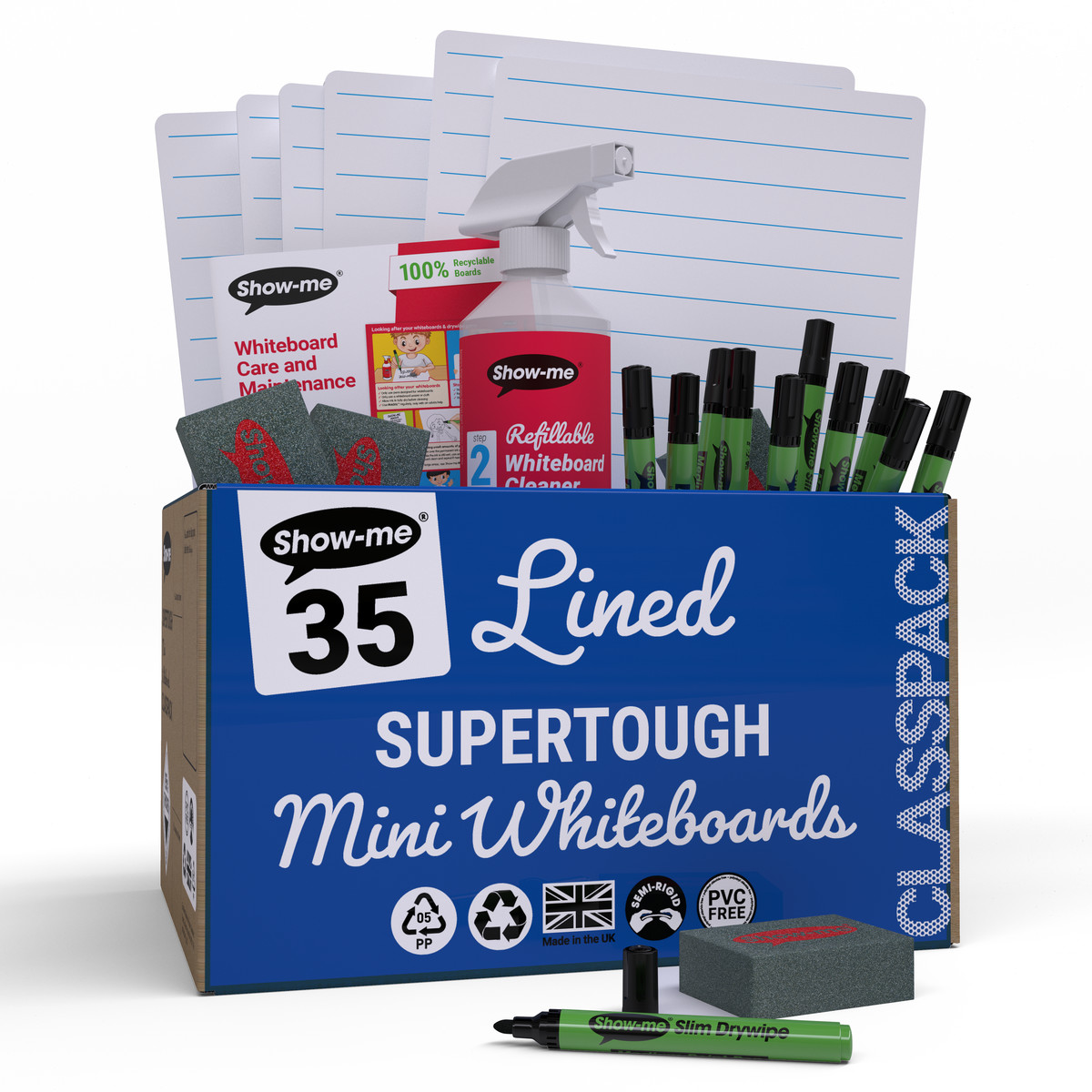 A4 Lined Supertough Mini Whiteboards