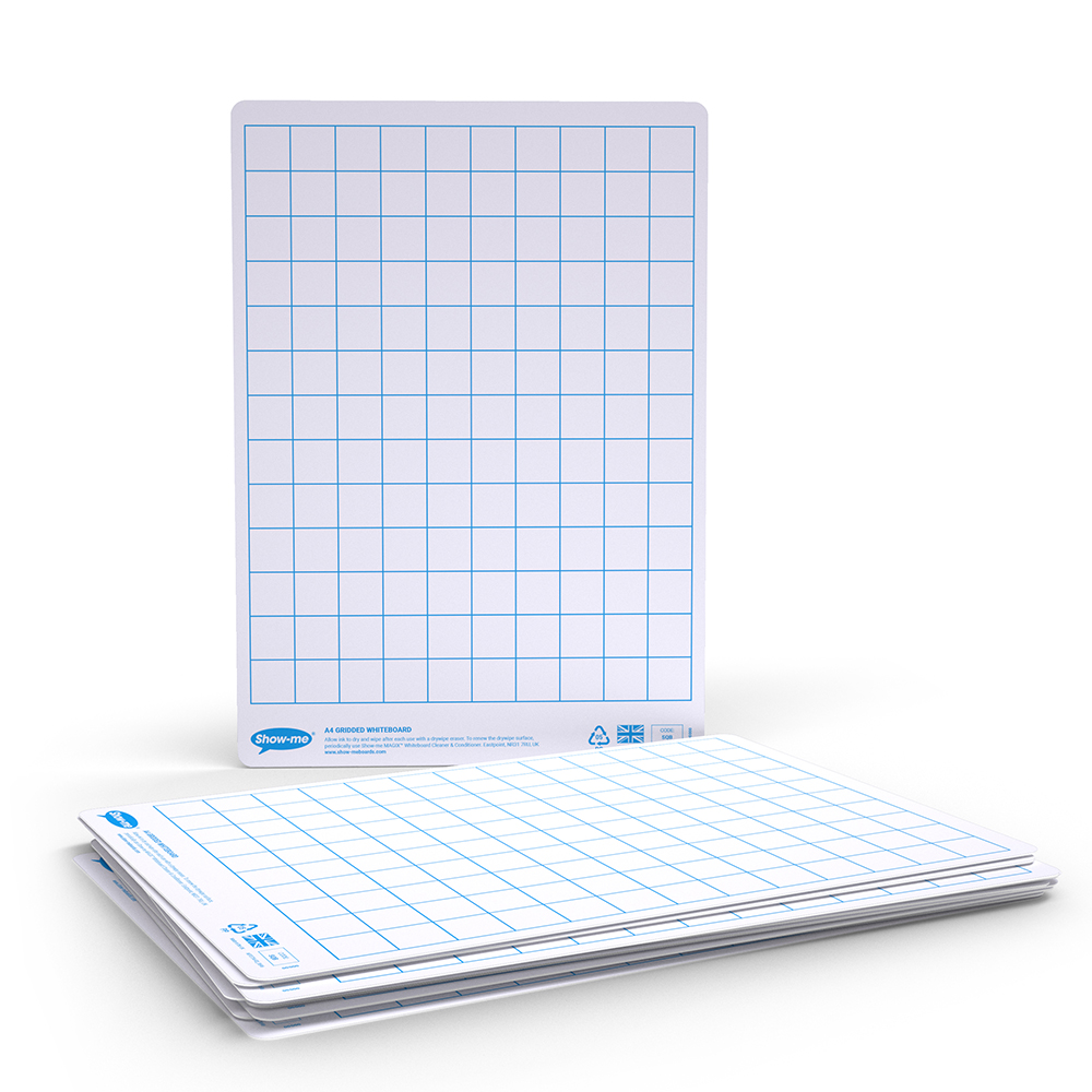 A4 GRIDDED MINI WHITEBOARDS ONLY