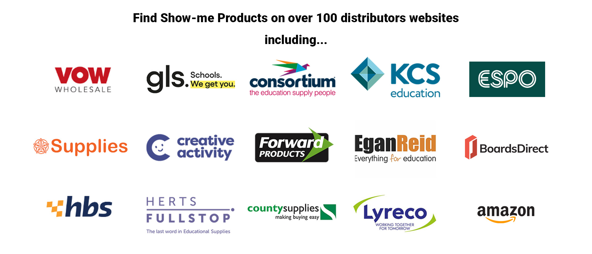 Some of the Show-me distributors logos.