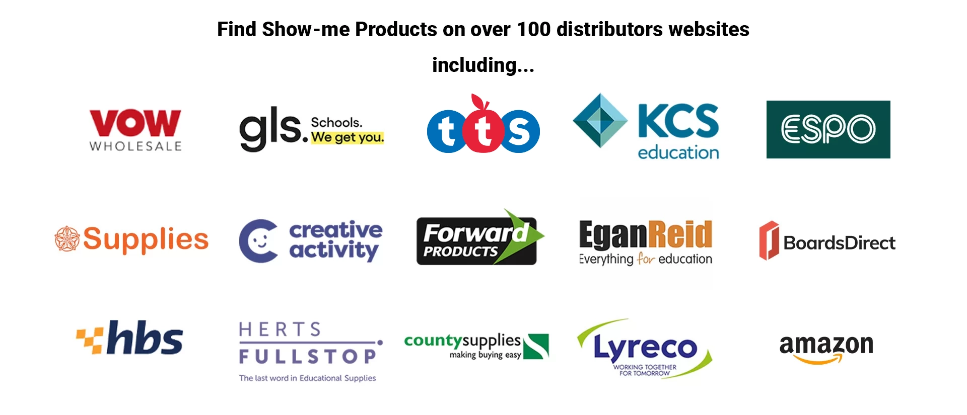 Some of the Show-me distributors logos.