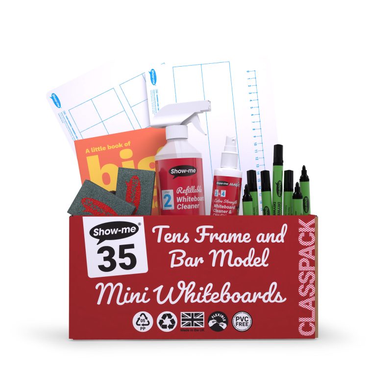 A4 Double-Sided Tens Frame/ Bar Model Mini Whiteboards