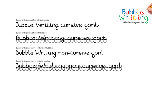 Bubble Handwriting Scaffold Font Package